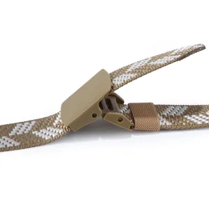 Taktischer Nylon-Gürtel für Herren mit kreativem geometrischem Muster und robuster Kunststoffschnalle.