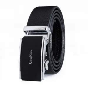 Men's leather belt automatic buckle business formal wear litchi grain fashion waist strap