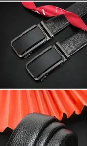 Ceinture en cuir véritable pour homme boucle automatique affaires luxe ceinture taille