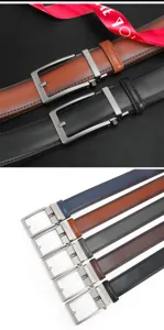 Men's automatic buckle leather belt business casual pants belt multi-color stylish accessory