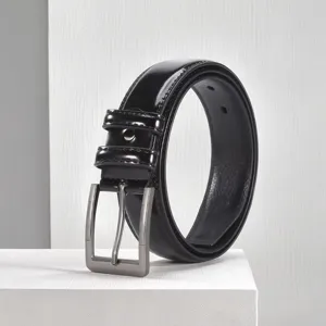 Men's Casual Pin Buckle Faux Leather Belt Minimalist Business Versatile Pants Waistband With Alloy Metal Buckle