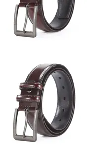 Men's pin buckle microfiber leather belt vintage casual versatile pants belt daily wear
