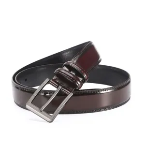 Men's pin buckle microfiber leather belt, stylish retro casual waist belt for men main view