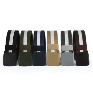 Nylon web belt with plastic buckle, casual outdoor quick-drying military style for men and women.