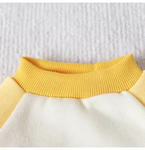 Cozy pet fleece pullover winter clothes detail contrast color collar warm apparel soft cute