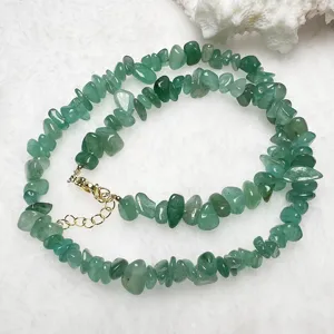 Collana con Pietre Naturali Cristallo Verde Gioielli Donna Accessorio Moda Regalo