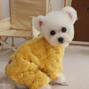Cozy fleece four-legged dog clothes winter warm pet apparel for small dogs and puppies