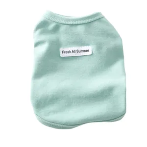 Gilet estivo verde menta per cani, abbigliamento sottile e traspirante per cuccioli piccoli