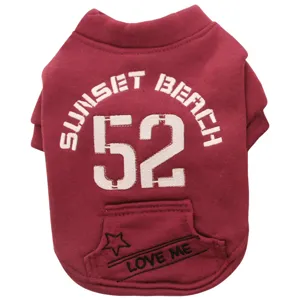 Warm fleece pet hoodie for small dogs and cats, autumn and winter pullover apparel.