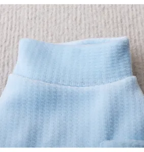 Winter warm pet dog fleece clothes high collar vertical stripe puppy apparel detail view