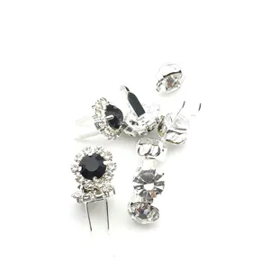 DIY rhinestone shoe buckle brass base decorative accessories for stylish footwear custom design