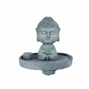 Zen Kleiner Buddha Weihrauchbrenner Sandstein Meditationshalter Heimdekoration Ornament