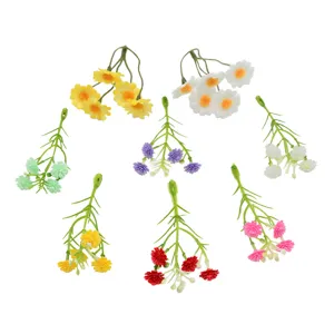 Miniature artificial flower bundles for DIY crafts, hairpins, and wedding decorations.