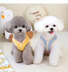 Close-up of cozy pet fleece vest for small dogs, warm winter dog clothes detail view.