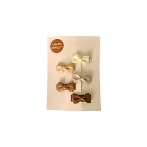 Ensemble de 5 pinces à cheveux nœud mignon pour animaux de compagnie, ruban élégant.