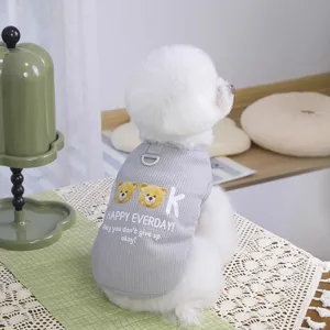 Cute summer breathable mesh dog vest for small pets teddy pomeranian puppy pet clothing