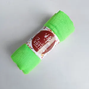 Green crinkle cotton linen scarf bubble hijab shawl wrinkle wrap fashion detail show case