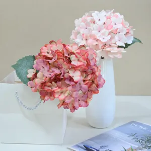 Hortensia artificial vintage estilo pintura al oleo flores para decoracion de boda casa