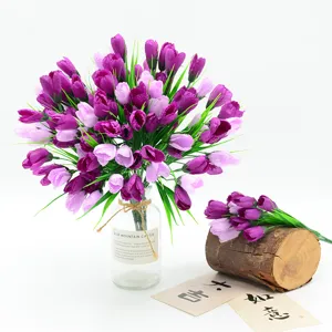 Bouquet di Fiori di Magnolia in Seta Artificiale Bicolore Composizione Floreale Artificiale per Decorazioni Matrimonio Soggiorno Casa