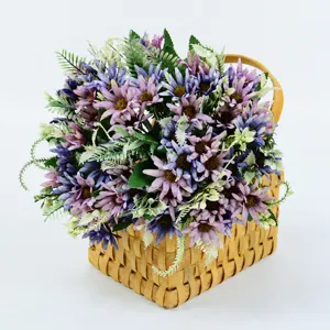 Artificial Wild Chrysanthemum Bouquet Pastoral Style Fake Flowers Home Decor Photo Prop