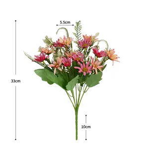 Artificial daisy bouquet rustic home decor floral arrangement faux flowers table centerpiece