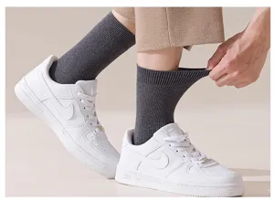 Herren Baumwolle Rippstrick Socken, atmungsaktive lange Freizeitsocken für Herbst und Frühling.