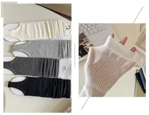 Summer thin stirrup leg warmers long stacking socks for women comfortable daily wear casual style