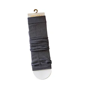 Summer thin stirrup leg warmers slouch socks long casual socks for women grey fashion daily