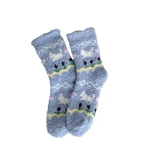 Gezellige fleece wintersokken, schattige zachte warme huissokken voor warme voeten thuis.