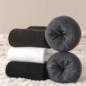 Dicke thermische Woll-Kniestrümpfe für Damen, gemütliche Winter-Langstrümpfe, warme Beinkleidung.