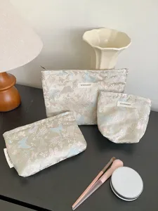 Jacquard Butterfly Makeup Bag Large Capacity Cosmetic Pouch Portable Travel Organizer