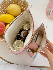 Große Kapazität Blumen Make-up Tasche tragbare Kosmetiktasche Reisezubehör Organizer.