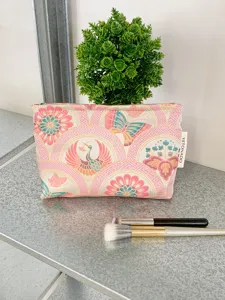 Große Kapazität Blumen Schmetterling Kosmetiktasche tragbare Make-up Organizer Reise