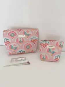 Blumen Schmetterling Kosmetiktasche Set große Kapazität tragbare Make-up Tasche Organizer