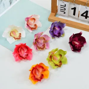 Artificial orchid flower heads for DIY crafts wedding decoration and floral arrangements main view