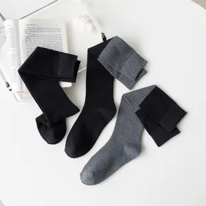 Women over knee long socks solid color and color block fashion street style casual hosiery
