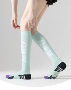 Chaussettes de compression de sport pour femmes genou haute yoga fitness course