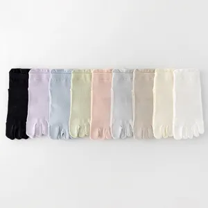 Women solid color five-finger socks summer thin breathable mesh toe socks low cut 9pcs