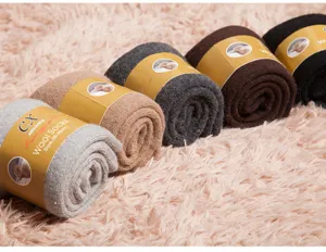 Dicke warme Wollsocken für Herren, ordentlich gerollt, Winter Frotteesocken Größe 38-46.
