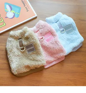 Dog winter fleece vest cute warm pet apparel small dogs teddy bichon apparel winter outfit item