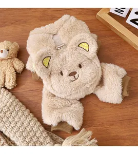 Mignon manteau d'hiver en polaire pour animal de compagnie quatre pattes ours en peluche.