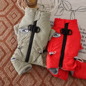 Winter warm small dog fleece coat with leash ring, thick plush thermal pet apparel for puppy.