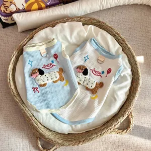 Mignon gilet respirant pour chiot printemps automne petit chien harnais vêtements D-ring