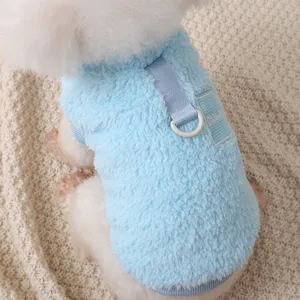 Small Dog Winter Warm Fleece Vest Puppy Cold Weather Coat Cute Soft Apparel Jacket For Small Dogs Teddy Chihuahua Pet Clothing