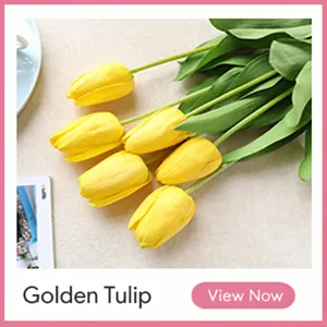 Künstlicher gelber Tulpen Blumenstrauß für Heimtischdekoration und Zimmer Innendekor.
