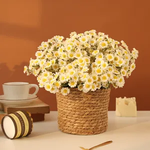 Artificial small daisy bouquet fake flowers home decor photography props white daisy