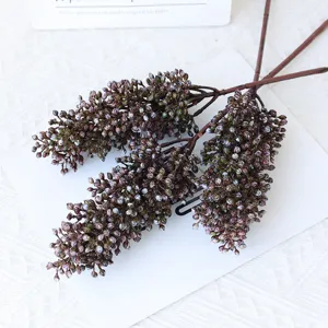 Artificial berry fruit simulation flower branches faux plant for home decor room display wholesale