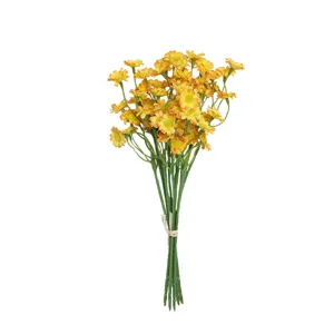 Artificial daisy bouquet fake flowers yellow floral arrangement for home decor and photography props.