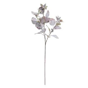 Artificial eucalyptus branch with berries fake green leaf stem for home decor flower arrangement