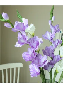 Artificial gladiolus flowers long branch fake floral arrangement for home living room decor